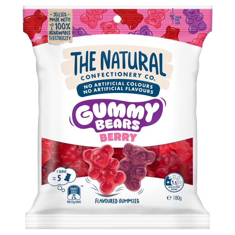 The Natural Confectionery Co. Gummy Bears Berry