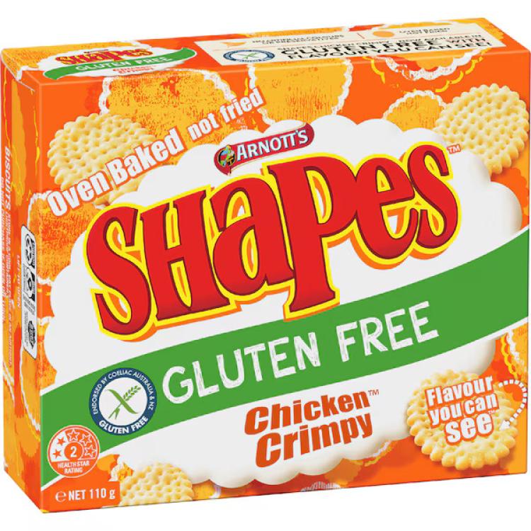 Arnott's Shapes Chicken Crimpy Cracker Gluten Free