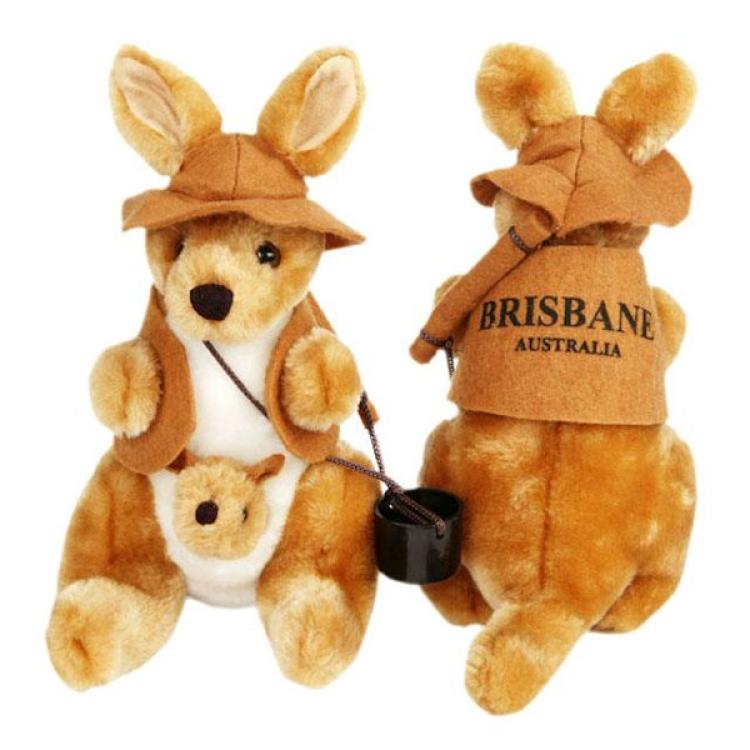 Känguru mit Joey in Swag 'Brisbane' Stofftier 25 cm