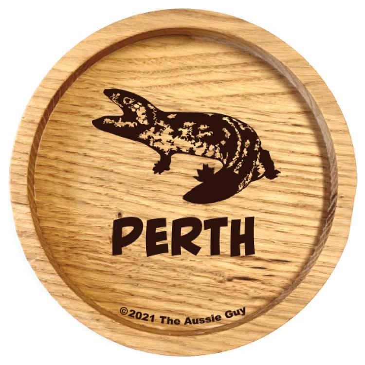 holzpost Untersetzer aus Eiche 'Perth & Bobtail Skink'