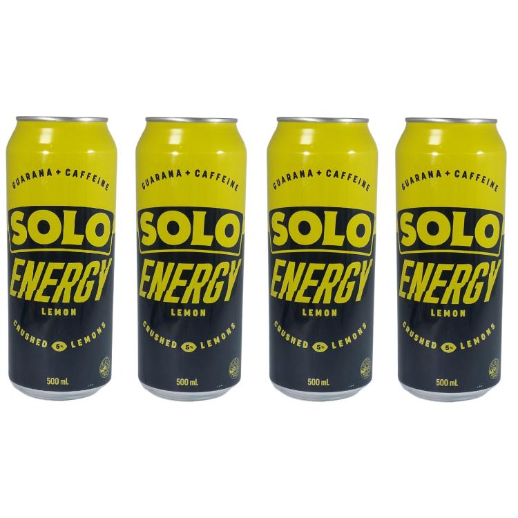 SOLO Energy Drink Lemon Guarana + Caffeine