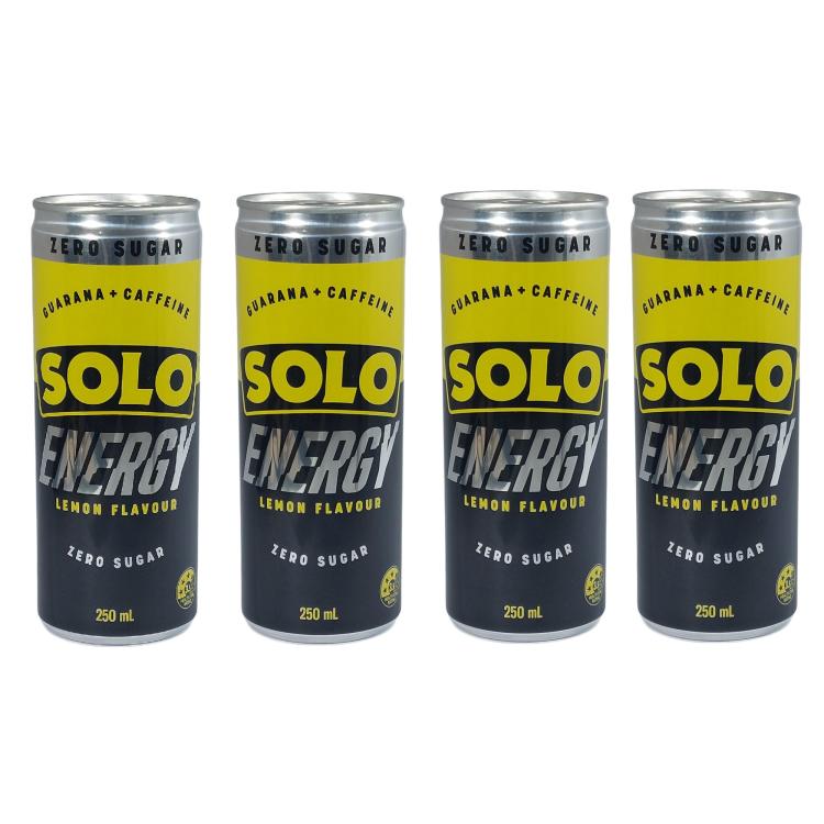 SOLO Energy Drink Lemon Zero Sugar Guarana + Caffeine
