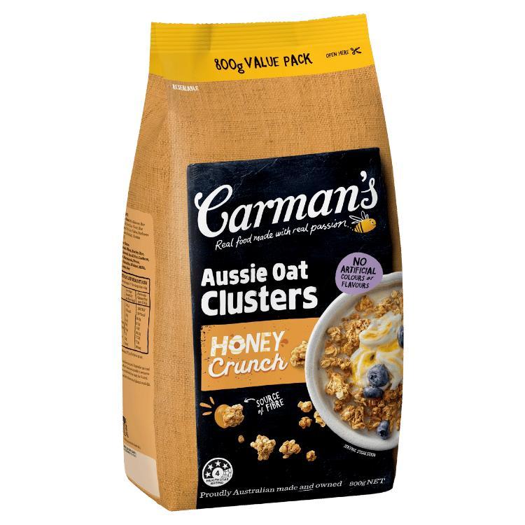 Carman's Aussie Oat Clusters Honey Crunch Value Pack [MHD: 27.11.2025]