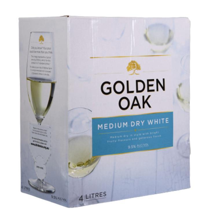Golden Oak Medium Dry White Goon Wine 9,5% vol. - Slap it! [MHD: 14.01.2022]