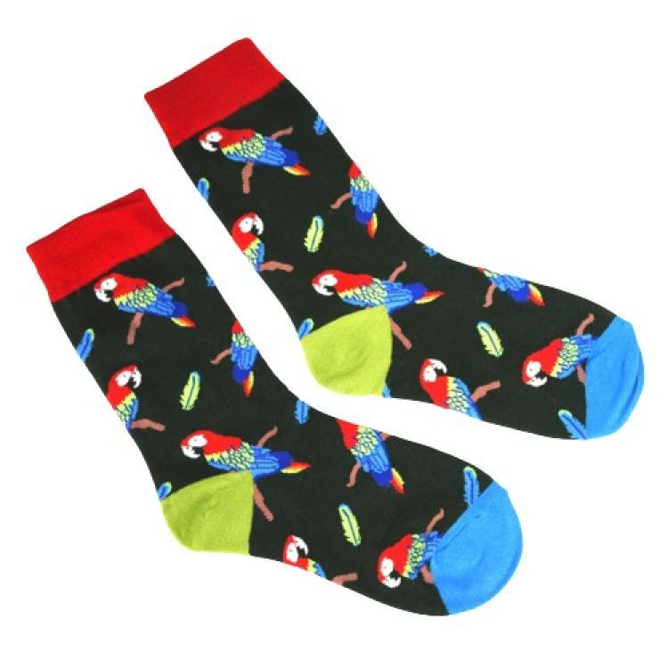 Socken mit Tiermuster 'Papagei' Gr. 36-39, 1 Paar