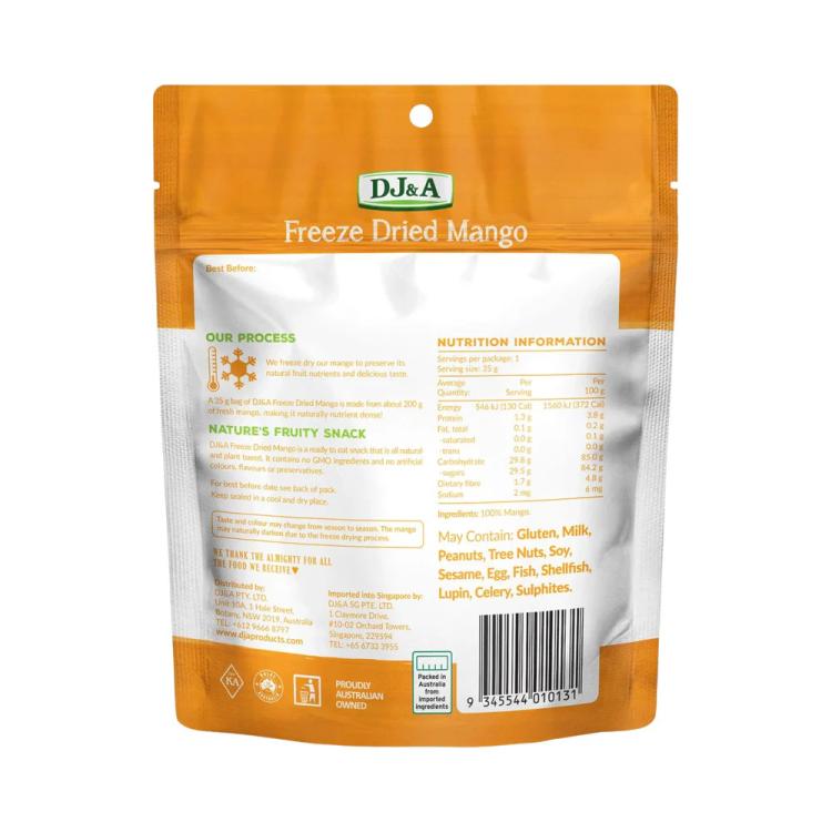 DJ&A Freeze Dried Mango