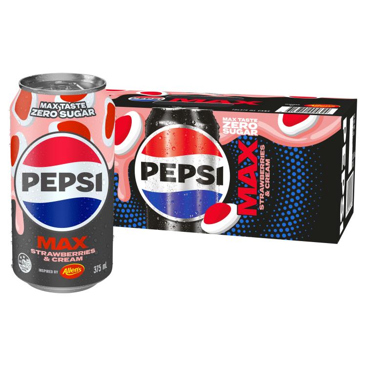 Pepsi Max Strawberries & Cream Cola - Import Karton