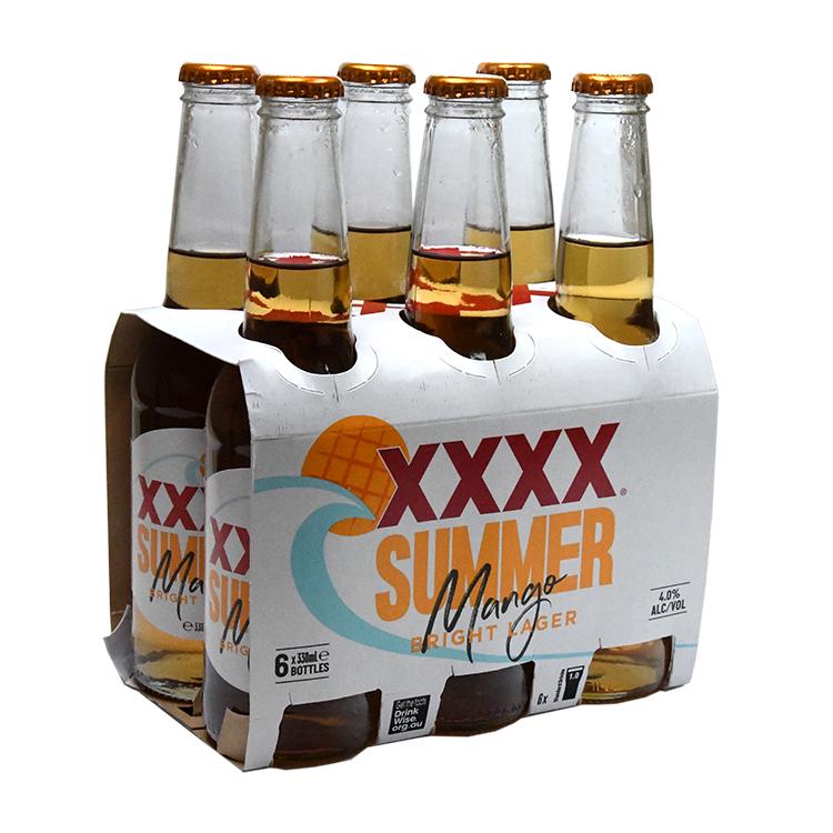 XXXX Summer Bright Mango Lager Bottle 4.0 % vol.