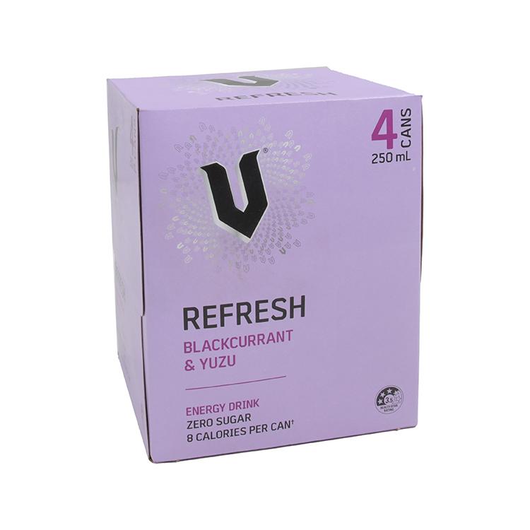 V Refresh Blackcurrant & Yuzu Energy Drink Zero - Australian Import Fourpack