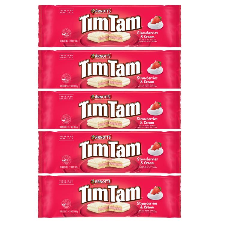 Tim Tam Strawberries & Cream Biscuits Pack of 5