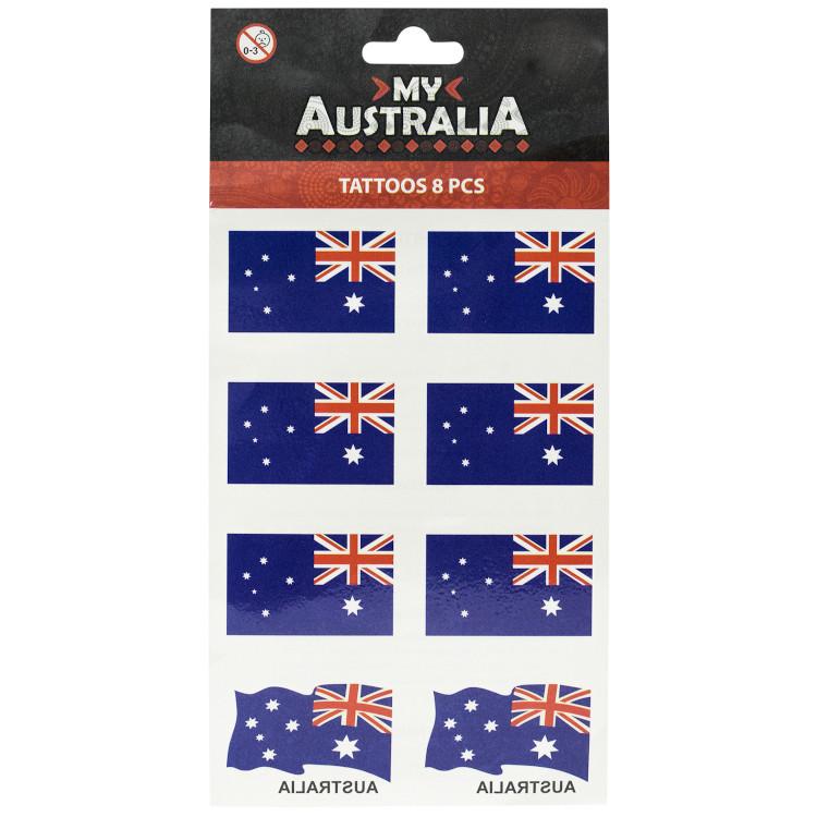 Tattoos Australien 'Australian Flag', 8er-Set