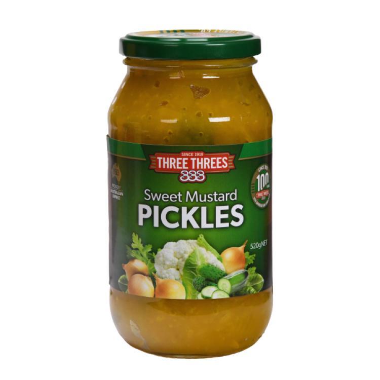 Three Threes Spreadable Pickles Sweet Mustard