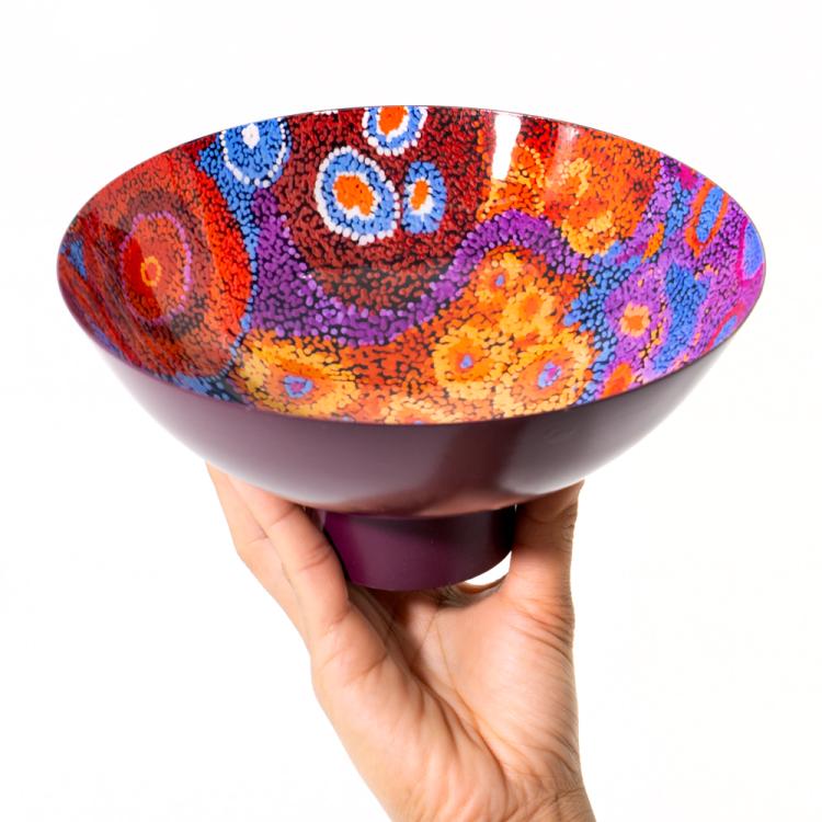 Better World Arts Aboriginal Bowl 'Seven Sisters Red' 20,5x10 cm