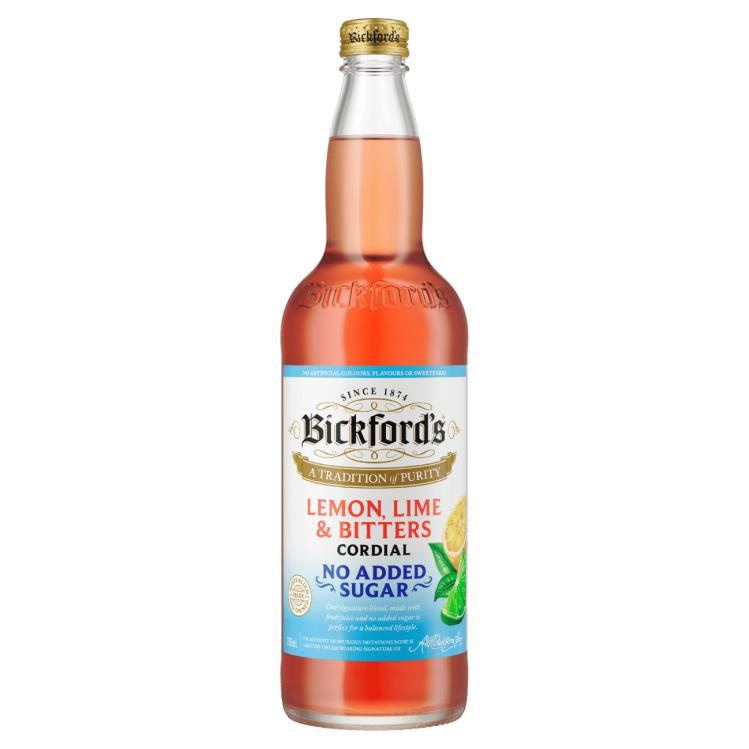 Bickford's Cordial Lemon, Lime & Bitters No Added Sugar
