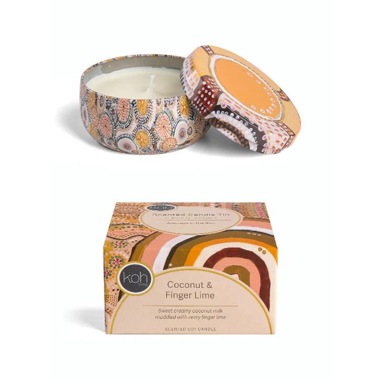 Koh Living Aboriginal Coconut & Finger Lime Candle Tin