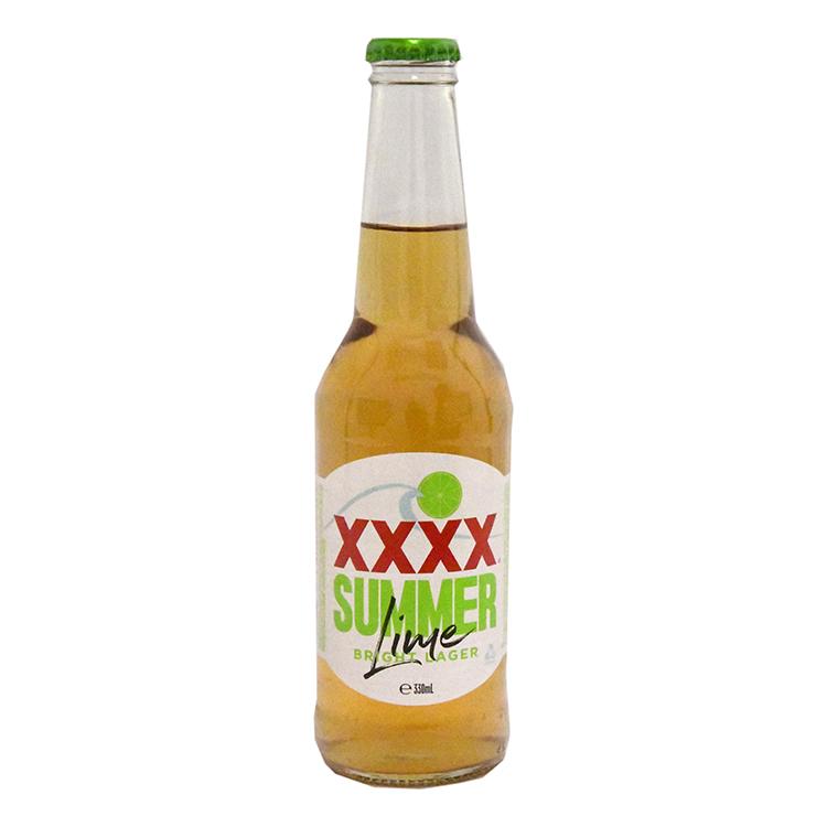 XXXX Summer Bright Lime Lager Bottle 4.0 % vol.