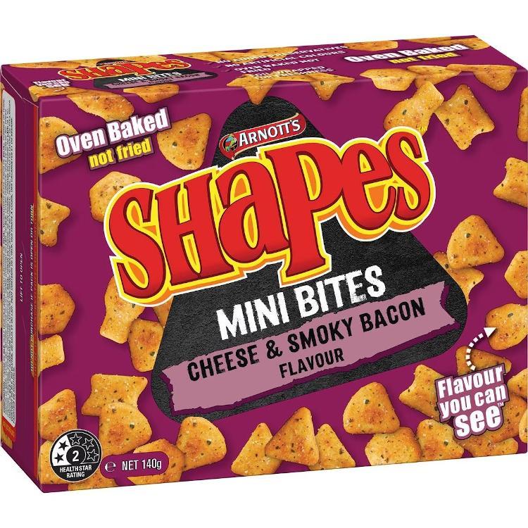 Arnott's Shapes Mini Bites Cheese & Smoky Bacon [MHD: 28.04.2023]