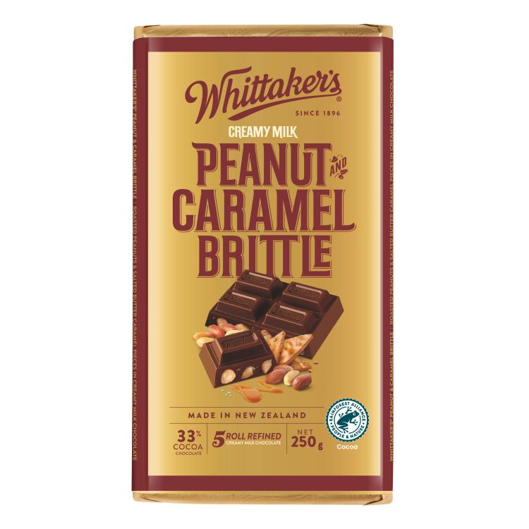 Whittaker's Peanut & Caramel Brittle Schokolade - NZ Import