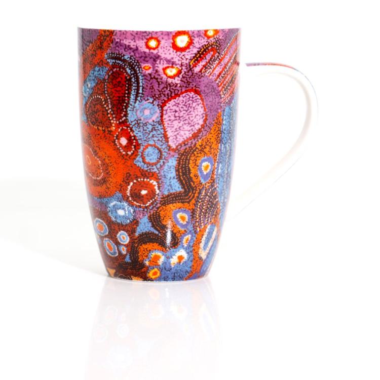 Better World Arts Aboriginal Mug 'Seven Sisters Red' 380 ml