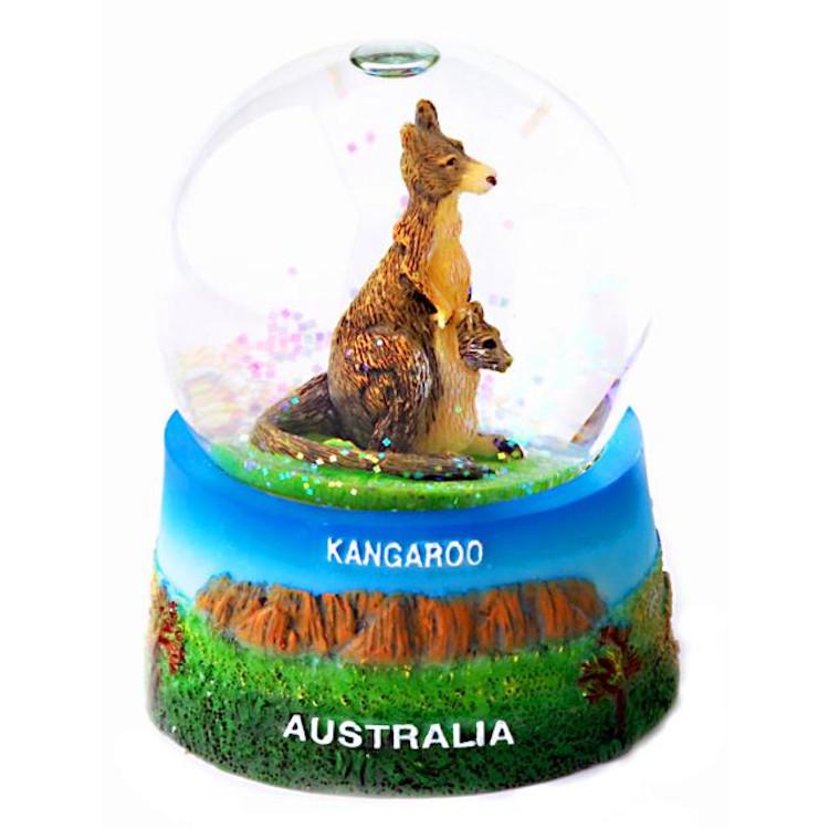 Schneekugel Australien 'Känguru', 9 cm