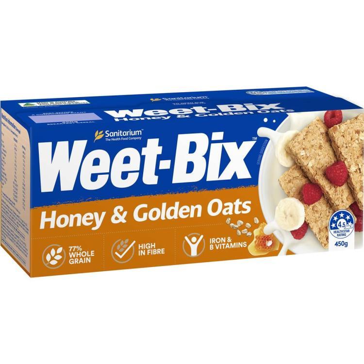 Weet-Bix Honey & Golden Oats Frühstückscerialien [MHD: 01.09.2023]