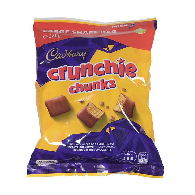 Cadbury Crunchie Chunks Large Share Bag - Import