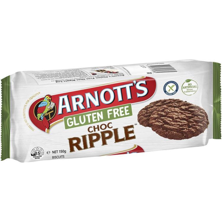 Arnott's Choc Ripple Gluten Free Biscuits