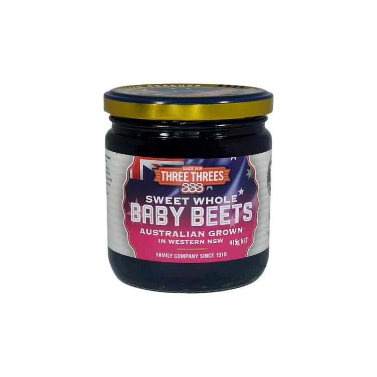 Three Threes Australian Sweet Whole Baby Beets Beetroot