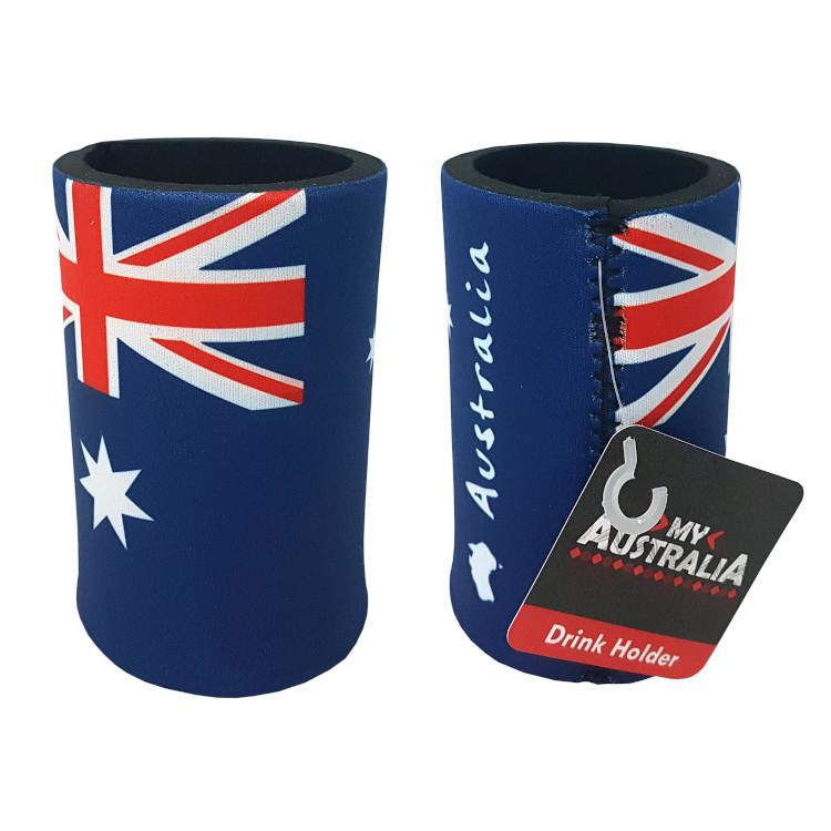 Stubby Holder 'Australian Flag' Neopren blau
