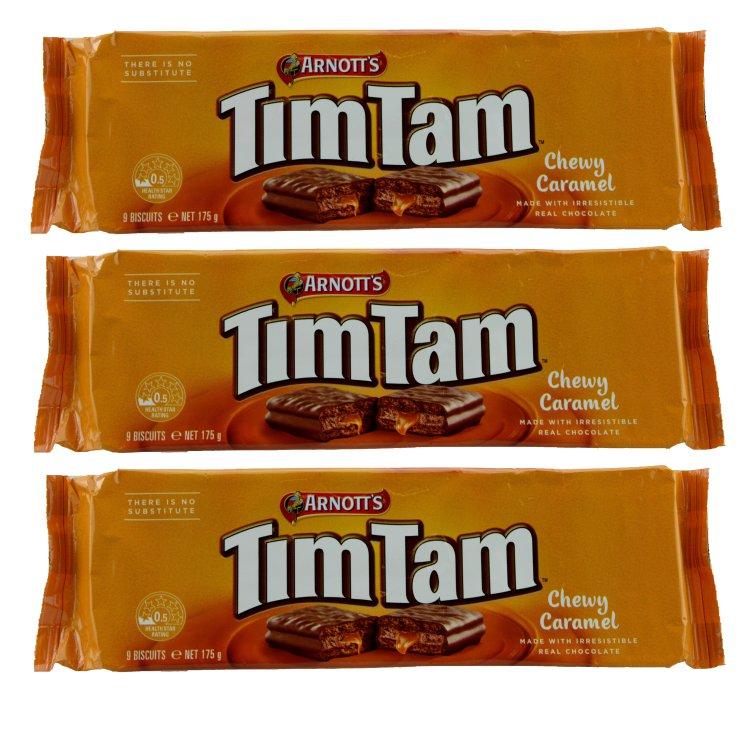 Tim Tam Chewy Caramel Biscuit Schokokeks Triple Pack  [MHD: 29.01.2024]