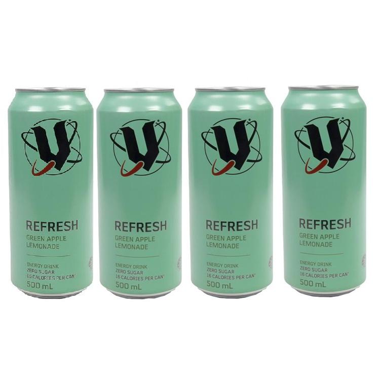 V Refresh Green Apple Lemonade Energy Drink Fourpack - Australian Import