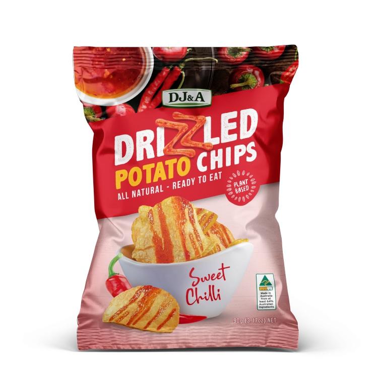 DJ&A Drizzled Potato Chips Sweet Chilli