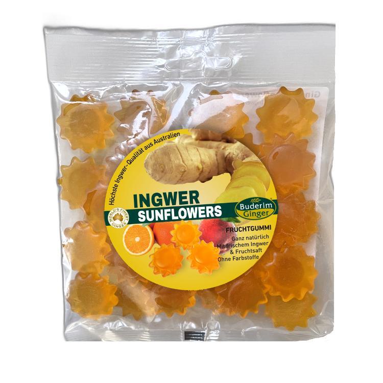 Buderim Ginger Ingwer Sunflowers Orange-Pfirsich