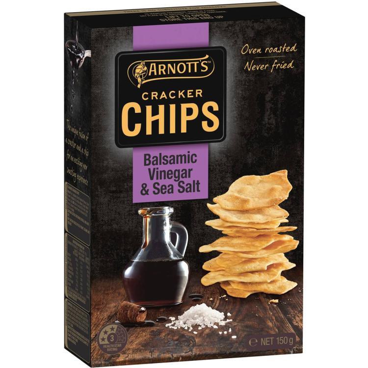 Arnott's Cracker Chips Balsamic Vinegar & Sea Salt