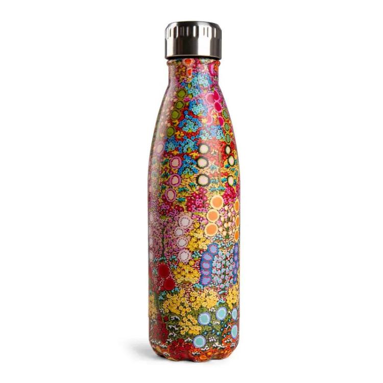 Koh Living Aboriginal Stainless Steel Water Bottle 'Wild Flowers'