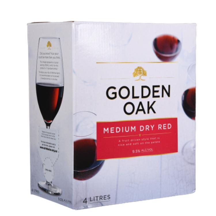 Golden Oak Medium Dry Red Goon Wine 9,5% vol. - Slap it!