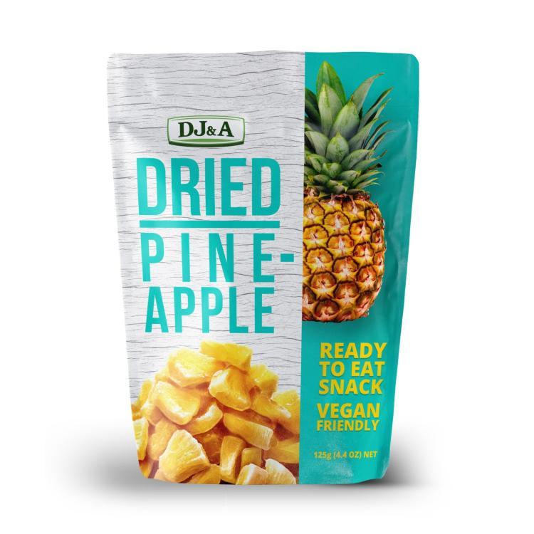 DJ&A Dried Pineapple luftgetrocknete Ananas [MHD: 01.12.2022]