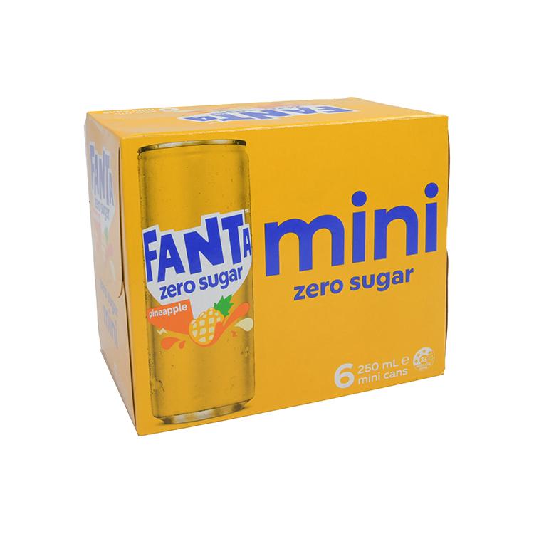 Fanta Pineapple Soft Drink Mini Cans 6er Pack - Import