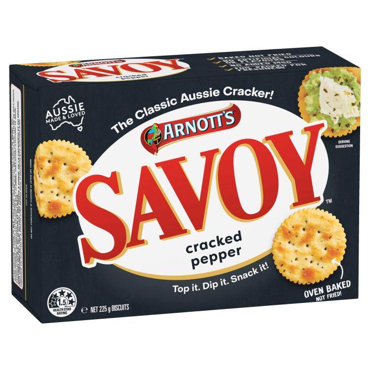 Arnott's Savoy Cracked Pepper Cracker