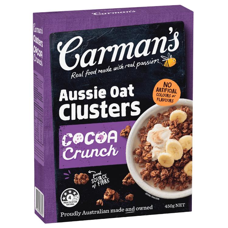 Carman's Aussie Oat Clusters Cocoa Crunch