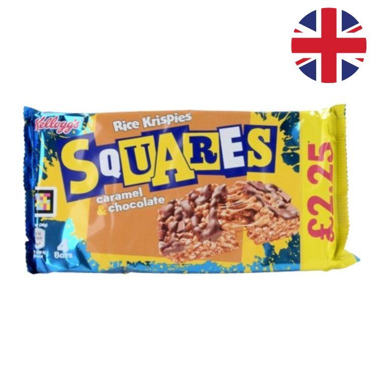 Kelloggs Rice Krispie Squares Caramel & Chocolate 4 Pack UK