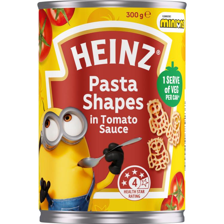 Heinz Pasta Shapes in Tomato Sauce Minions