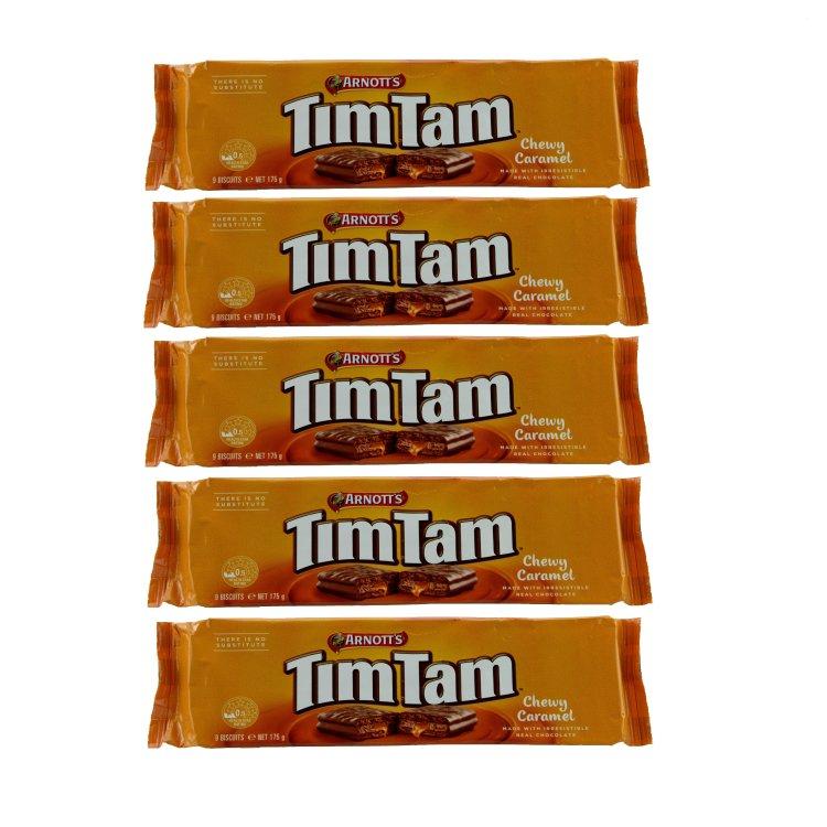 Tim Tam Chewy Caramel Biscuit Schokokeks 5er Pack  [MHD: 29.01.2024]