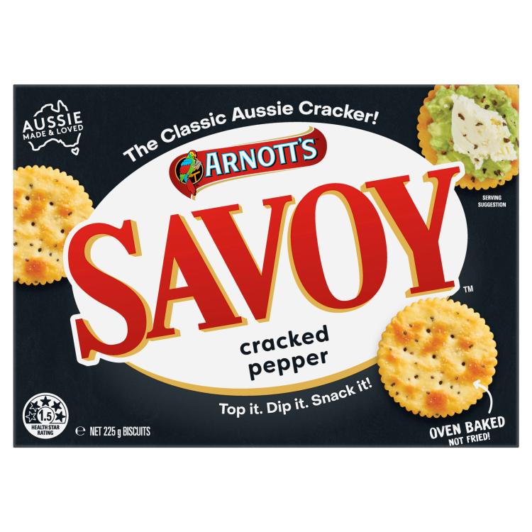 Arnott's Savoy Cracked Pepper Cracker
