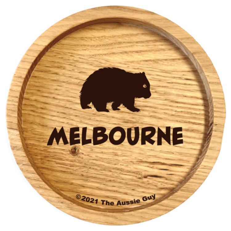 holzpost Untersetzer aus Eiche 'Melbourne & Wombat'
