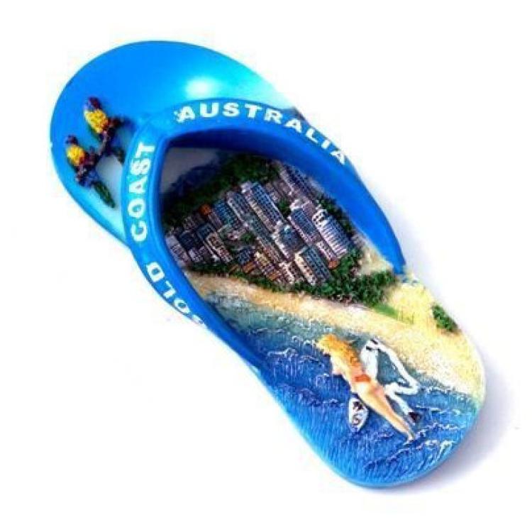 Magnet Australien 'Thong / Gold Coast Surfing Girl' 9 cm