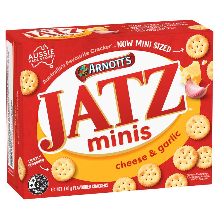 Arnott's Jatz Minis Cheese & Garlic Cracker