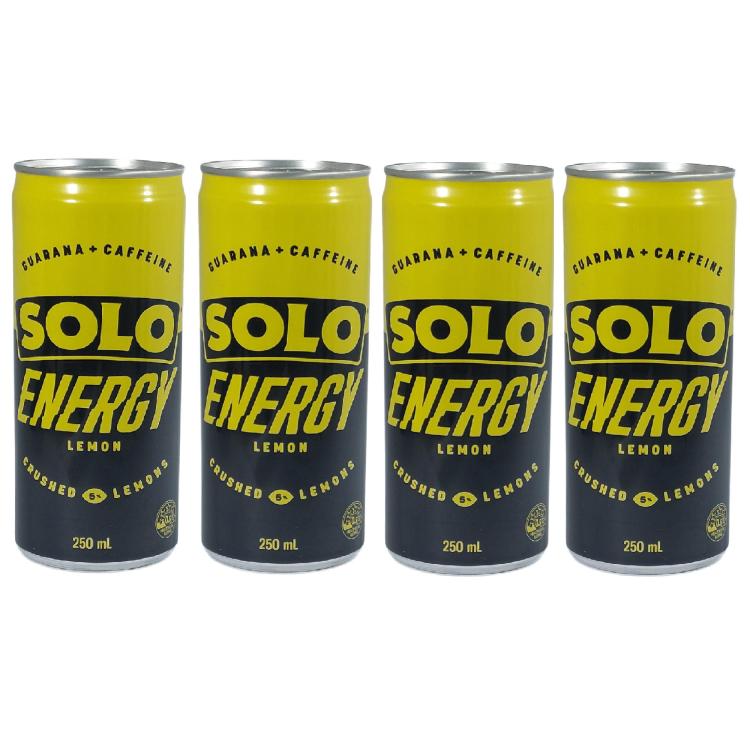 SOLO Energy Drink Lemon Guarana + Caffeine