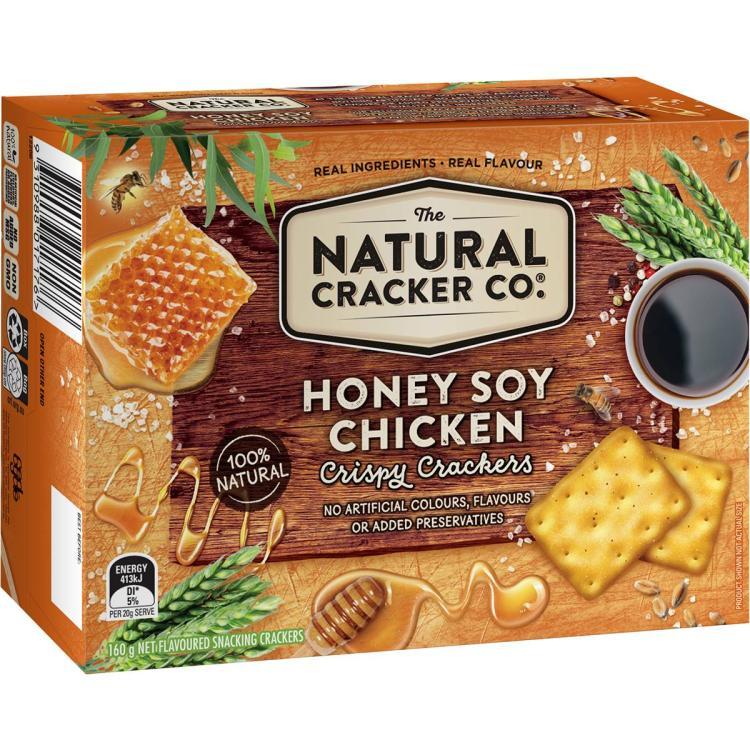The Natural Cracker Co. Honey Soy Chicken Crispy Crackers
