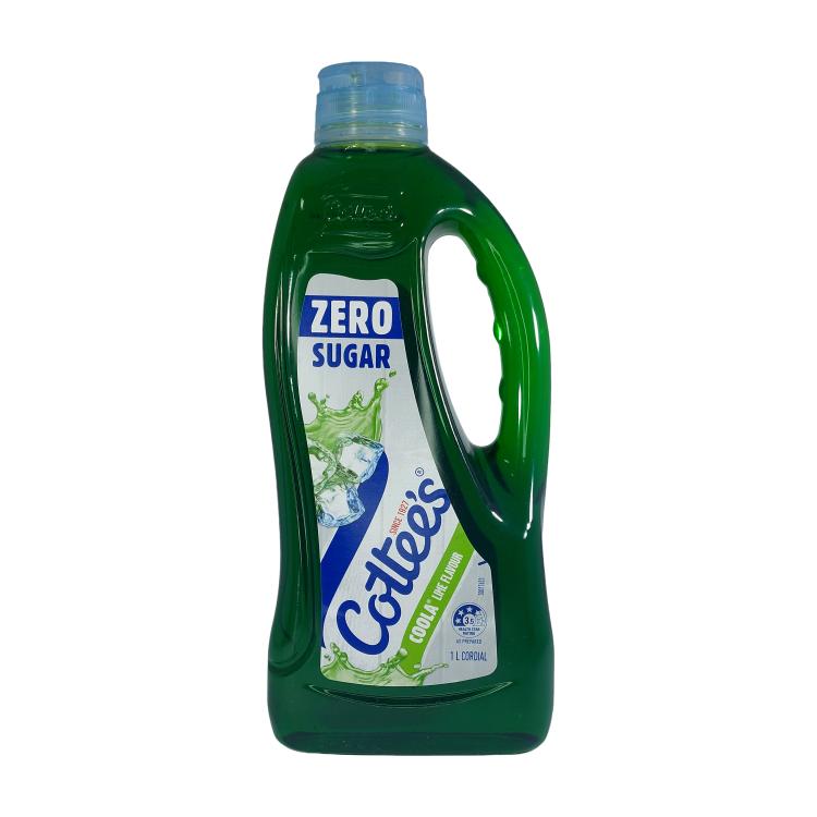 Cottee's Cordial Zero Sugar Lime Coola